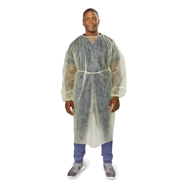 McKesson Protective Procedure Gown X-Large Yellow NonSterile Not Rated Disposable (1247974_CS) 100/CS