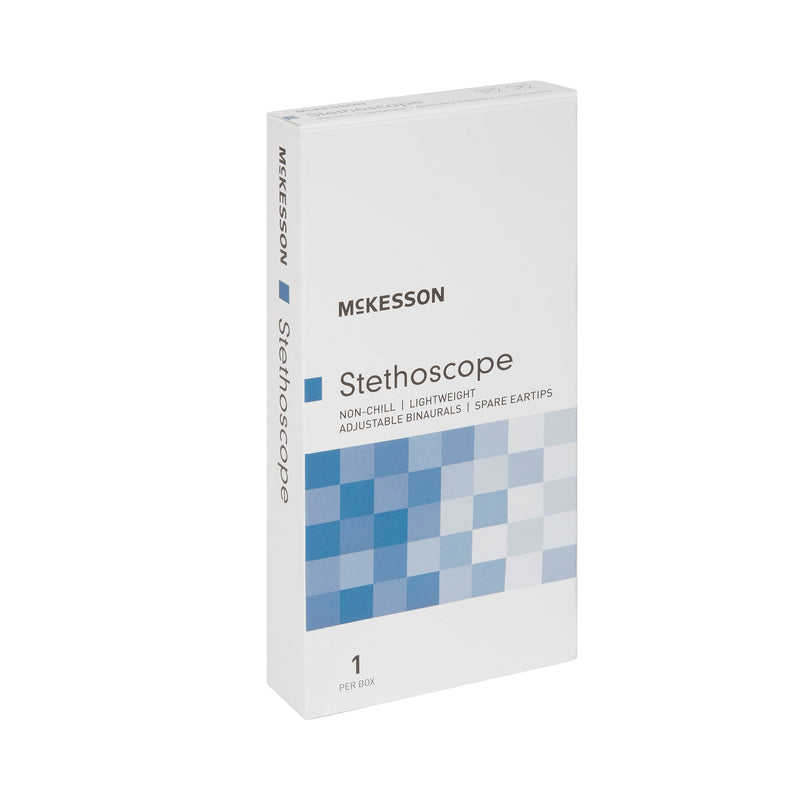 McKesson General Exam Stethoscope Black 1-Tube 22 Inch Tube Double Sided Chestpiece (363744_EA) 1/EA