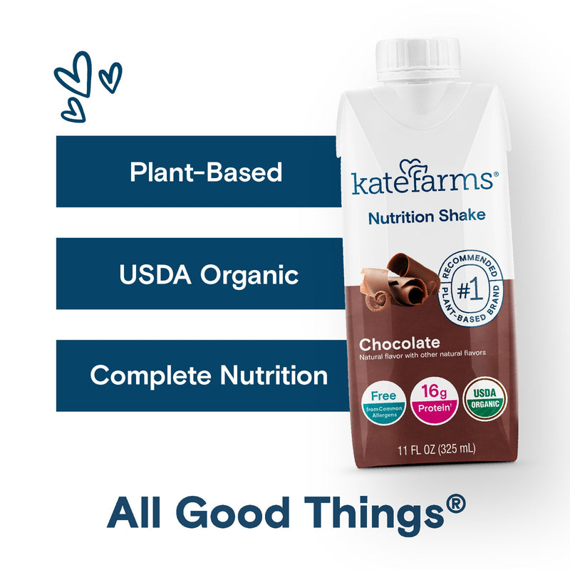 Kate Farms Nutrition Shake Oral Supplement Chocolate Flavor Liquid 11 oz. Carton (1170427_EA) 1/EA