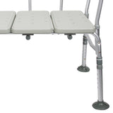 McKesson Knocked Down Bath Transfer Bench Removable Arm Rail 17-1/2 to 22-1/2 Inch Seat Height 400 lbs. Weight Capacity (1065210_EA) 1/EA