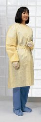 Cardinal Protective Procedure Gown X-Large Yellow NonSterile Not Rated Disposable (804358_PK) 10/PK