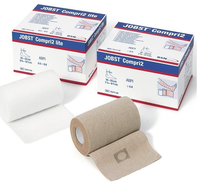 JOBST® Compri2 2 Layer Compression Bandage System 9-3/4 to 12-1/2 Inch No Closure Tan NonSterile 40 mmHg (976026_EA) 1/EA