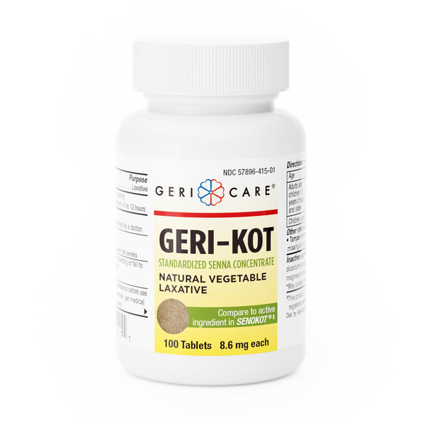 Geri-Care Laxative Tablet 100 per Bottle 8.6 mg Strength Sennosides (1249432_CS) 12/CS