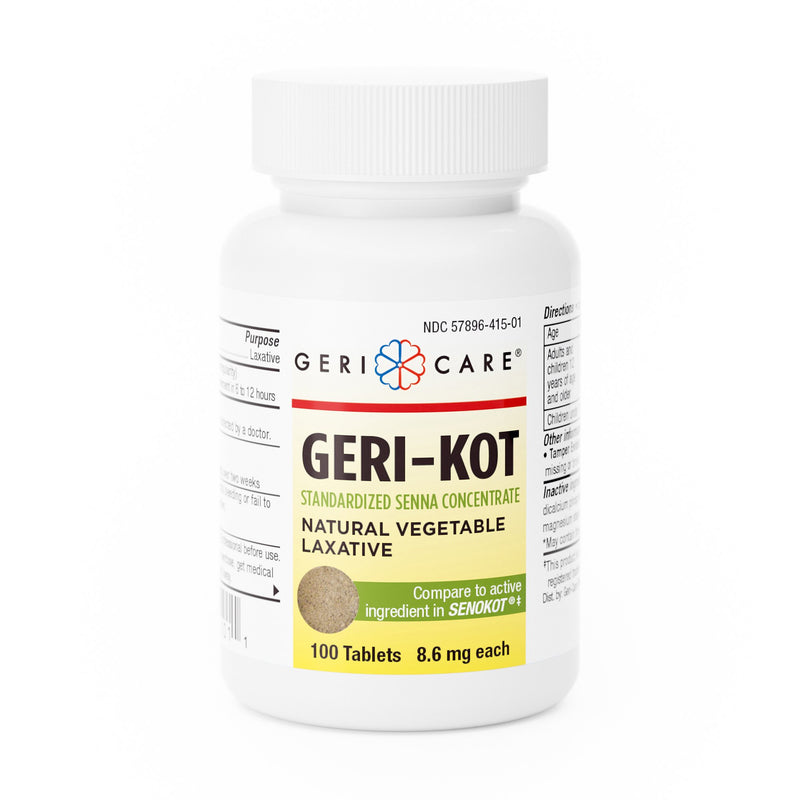 Geri-Care Laxative Tablet 100 per Bottle 8.6 mg Strength Sennosides (1249432_CS) 12/CS
