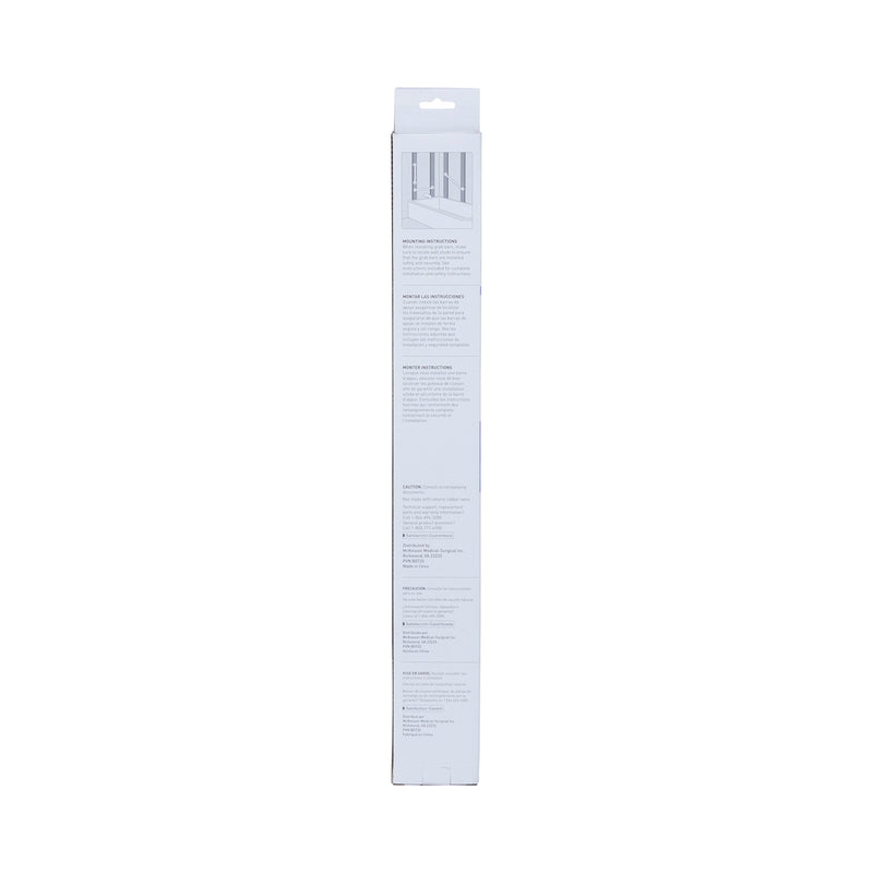 McKesson Wall Grab Bar Chrome Finish Knurled Steel (1103375_EA) 1/EA