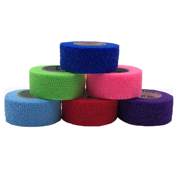 CoFlex® Cohesive Bandage 1-1/2 Inch X 5 Yard Self-Adherent Closure Neon Pink / Blue / Purple / Light Blue / Neon Green / Red NonSterile 14 lbs. Tensile Strength (441154_EA) 1/EA
