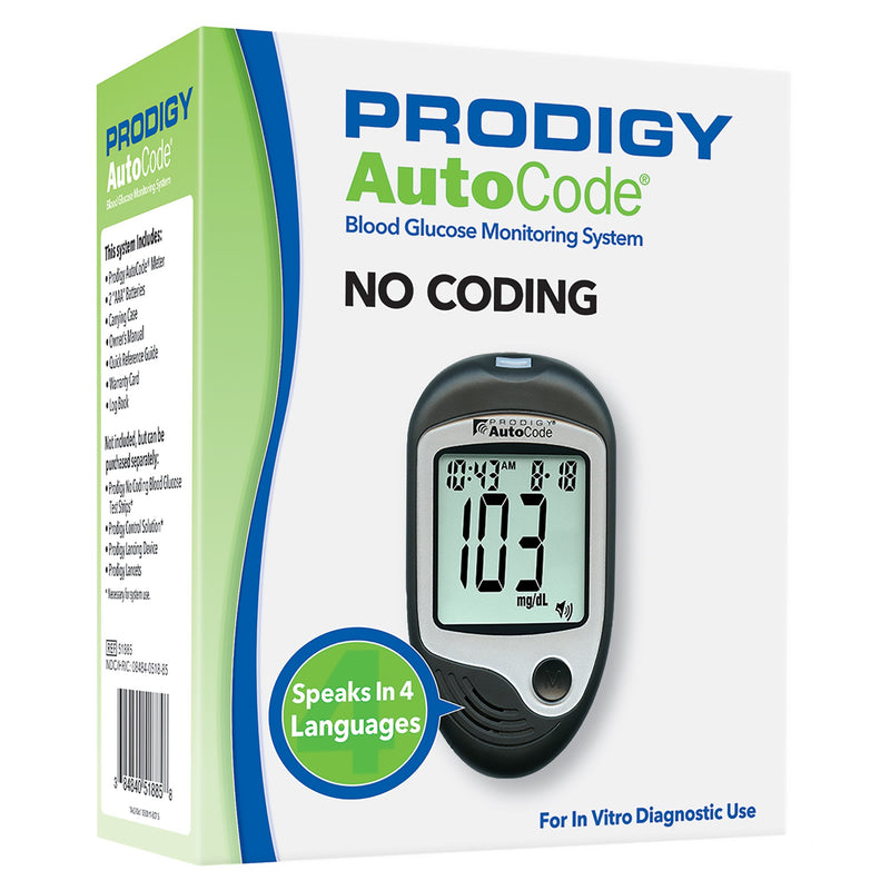 Prodigy® Blood Glucose Meter 7 Second Results Stores up to 450 Results No Coding Required (842600_EA) 1/EA
