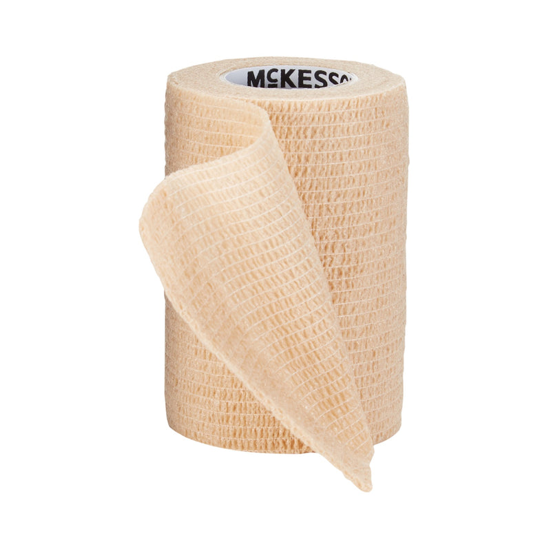 McKesson Cohesive Bandage 3 Inch X 5 Yard Self-adherent Closure Tan NonSterile Standard Compression (464153_PK) 1/PK