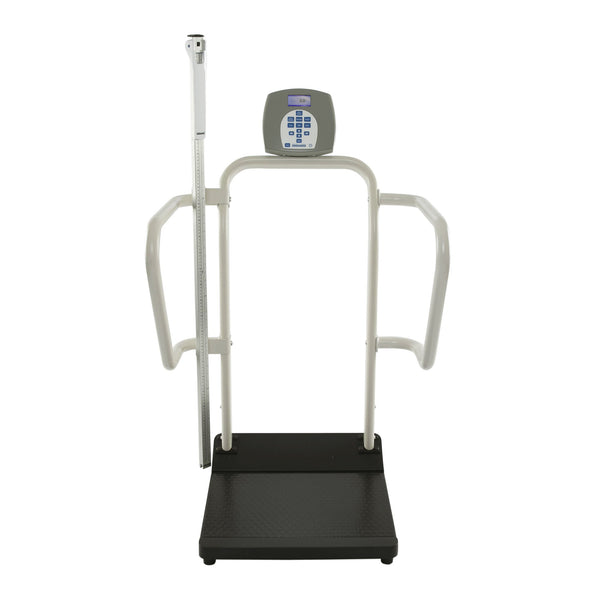 Health O Meter® Physician Scale ADA Compliant LCD Display 1000 lbs. / 454 kg Capacity Black / White AC Adapter / Battery Operated (677405_EA) 1/EA