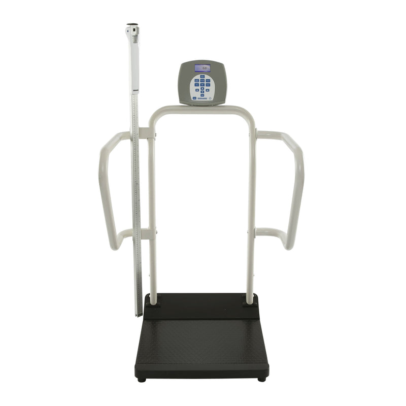 Health O Meter® Physician Scale ADA Compliant LCD Display 1000 lbs. / 454 kg Capacity Black / White AC Adapter / Battery Operated (677405_EA) 1/EA