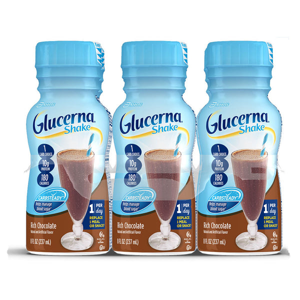 Glucerna® Original Shake Oral Supplement Rich Chocolate Flavor Liquid 8 oz. Bottle (649274_PK) 6/PK