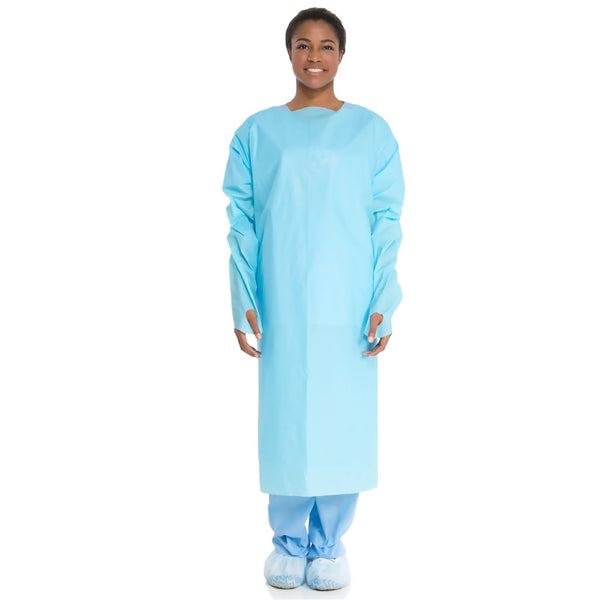 Halyard Protective Procedure Gown One Size Fits Most Blue NonSterile ASTM F1671 Disposable (315087_BX) 15/BX