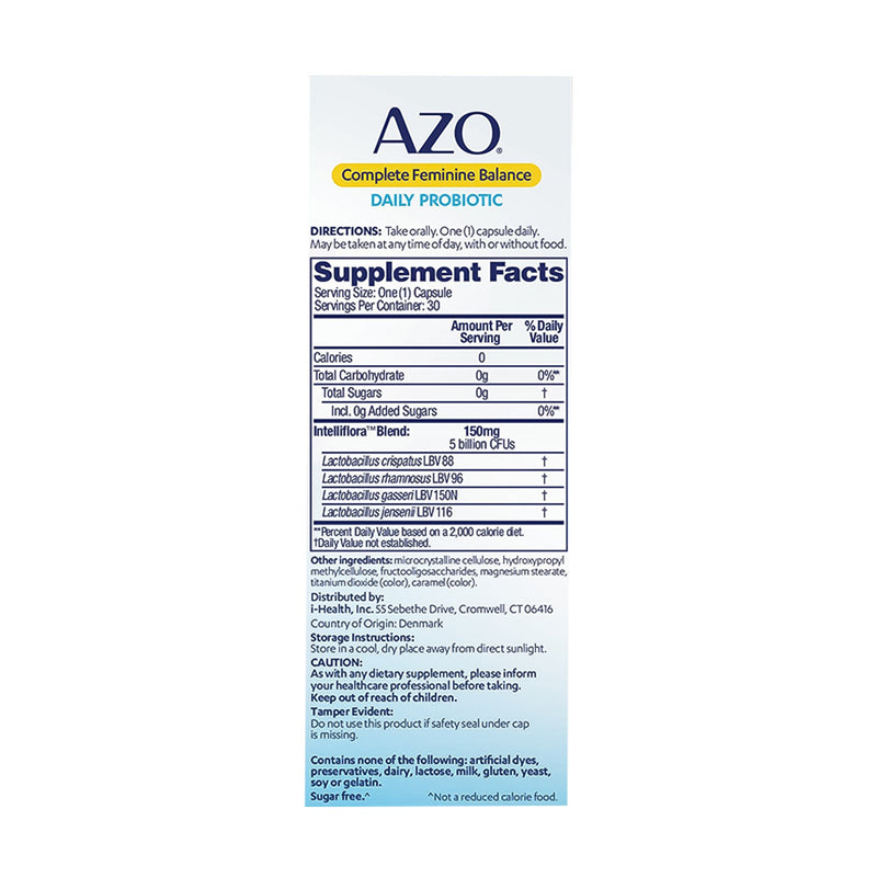 AZO® Dietary Supplement Capsule 30 per Box (1268936_BX) 1/BX