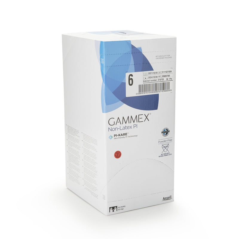 GAMMEX® Non-Latex PI Surgical Glove Size 6 Sterile Polyisoprene Standard Cuff Length Micro-Textured White Chemo Tested (765476_CS) 200/CS