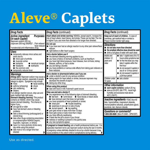 Aleve® Arthritis Pain Relief 220 mg Strength Naproxen Sodium Capsule (1229960_BT) 1/BT