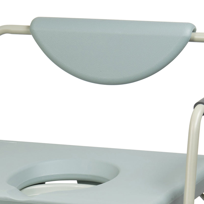 McKesson Commode Chair Drop Arms Steel Frame Padded Backrest 23-1/4 Inch Seat Width 1000 lbs. Weight Capacity (1065226_EA) 1/EA