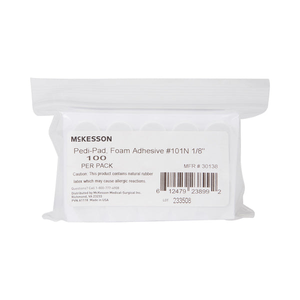 McKesson Pedi-Pad Protective Pad Size 101-Narrow Adhesive Foot (1111083_PK) 100/PK