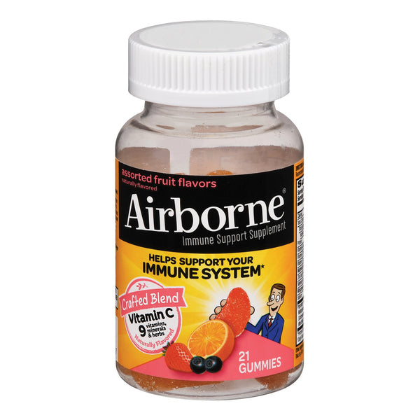 Airborne® Immune Support Multivitamin Supplement Vitamin A / Ascorbic Acid 200 IU - 1,000 mg Strength Gummy 21 per Bottle Assorted Fruit Flavor (957850_BT) 1/BT