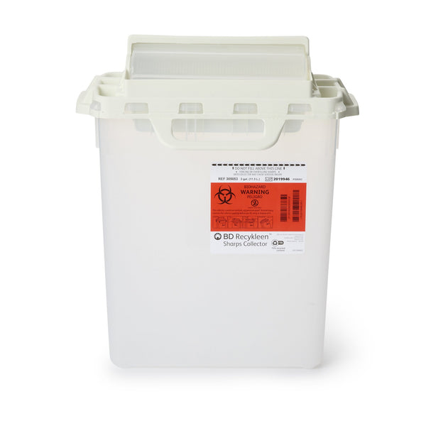 Recykleen™ Sharps Container Pearl Base 15-3/4 H X 13-1/2 W X 6 D Inch Horizontal Entry 3 Gallon (775429_CS) 10/CS