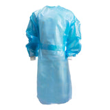 McKesson Chemotherapy Procedure Gown Large Blue NonSterile AAMI Level 2 / ASTM D6978 Disposable (1177928_CS) 30/CS