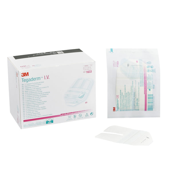 3M™ Tegaderm™ I.V. Dressing Adhesive / Film 2-3/4 X 3-1/4 Inch Sterile (331679_BX) 100/BX