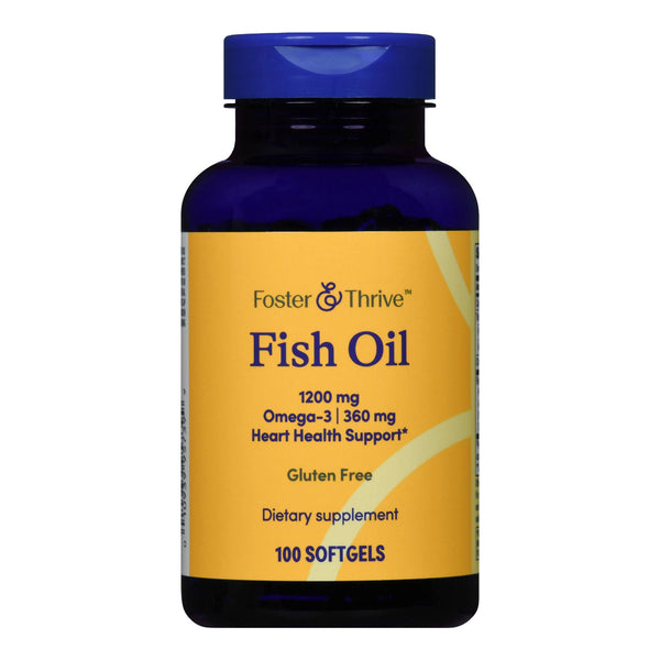 Foster & Thrive™ Omega 3 Supplement Fish Oil 1,200 mg Strength Softgel 100 per Bottle (1238889_BT) 1/BT