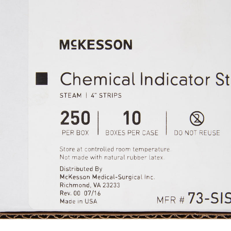 McKesson Sterilization Chemical Indicator Strip Steam 4 Inch Length (524535_BX) 1/BX