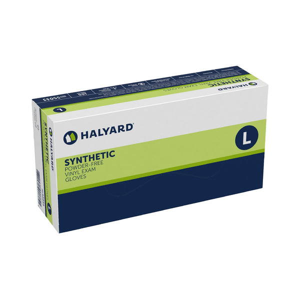 Halyard™ Exam Glove Large NonSterile Vinyl Standard Cuff Length Smooth Clear Not Rated (414279_CS) 1000/CS