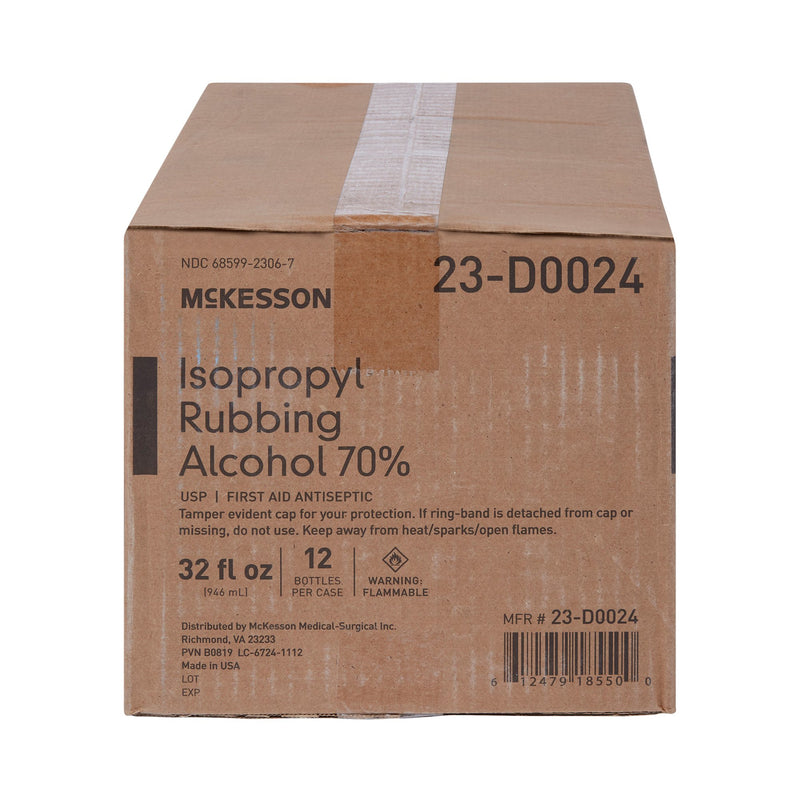 McKesson Brand Antiseptic Isopropyl Alcohol Topical Liquid 32 oz. Bottle (556517_CS) 12/CS