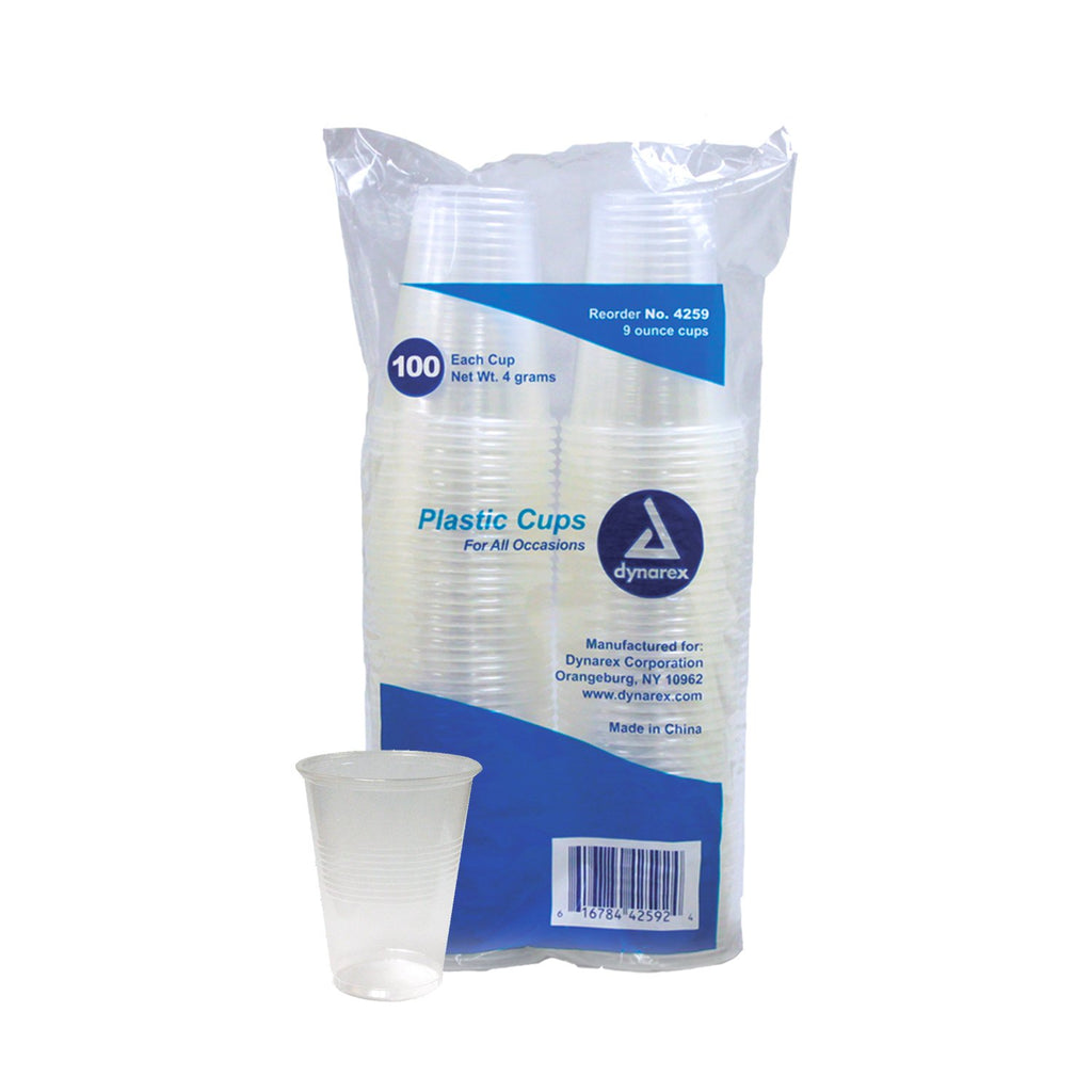 Dynarex Drinking Cup 9 oz. Translucent Plastic Disposable (826672_CS)   GoodEarth Products