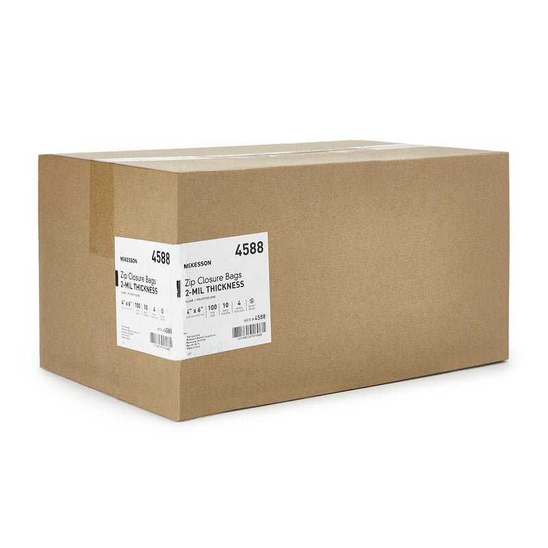 McKesson Reclosable Bag 4 X 6 Inch Polyethylene Clear Zipper Closure (957784_BX) 10/BX