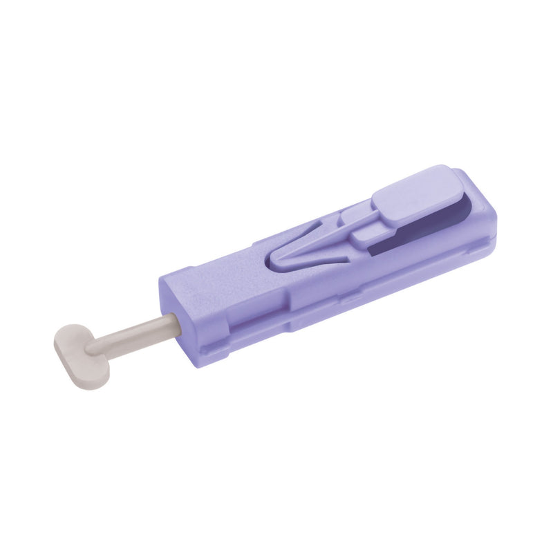 Unistik 2 Safety Lancet 28 Gauge Retractable Push Button Activation Finger (683523_BX) 200/BX