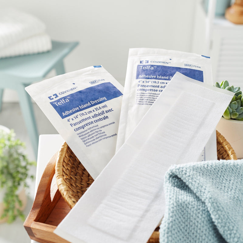 Telfa™ Island Dressing 4 X 14 Inch Rectangle Sterile (235821_CS) 50/CS