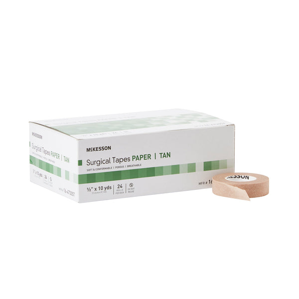 McKesson Medical Tape Tan 1/2 Inch X 10 Yard Paper NonSterile (1055585_RL) 1/RL