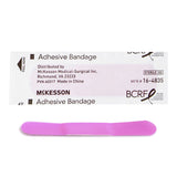 McKesson Adhesive Strip 3/4 X 3 Inch Plastic Rectangle Pink Sterile (1055594_BX) 100/BX