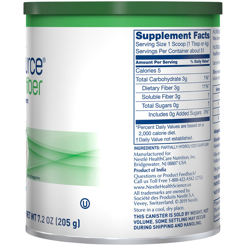 Nutrisource® Fiber Oral Supplement Unflavored Powder 7.2 oz. Canister (777274_EA) 1/EA