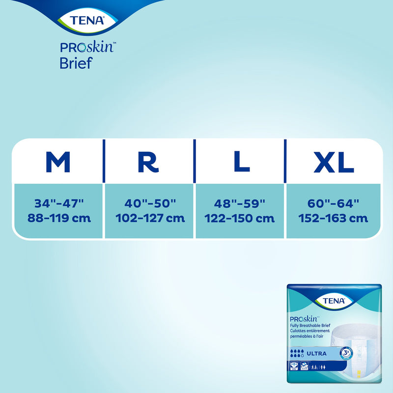 TENA ProSkin™ Ultra Unisex Adult Incontinence Brief X-Large Disposable Heavy Absorbency (628610_CS) 60/CS