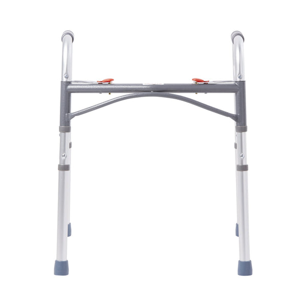McKesson Dual Release Folding Walker Adjustable Height Aluminum Frame 350 lbs. Weight Capacity 25 to 32 Inch Height (1065260_CS) 4/CS