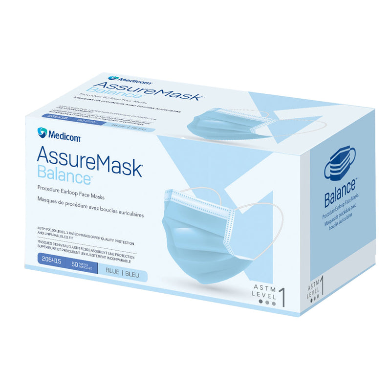AssureMask Balance™ Procedure Mask ASTM Level 1 Earloops One Size Fits Most (1223725_CS) 500/CS