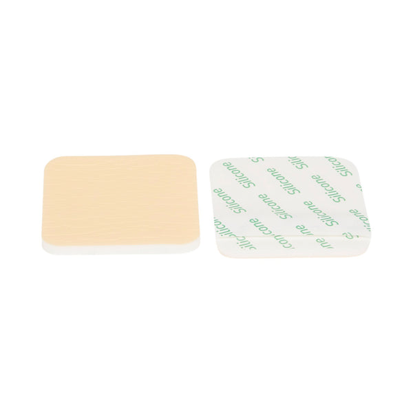 McKesson Foam Dressing 3 X 3 Inch Without Border Film Backing Silicone Gel Adhesive Square Sterile (1083085_BX) 10/BX