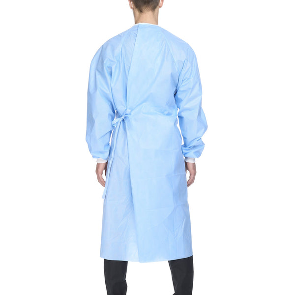 Halyard Basics Non-Reinforced Surgical Gown with Towel X-Large Blue Sterile Disposable (654135_CS) 20/CS