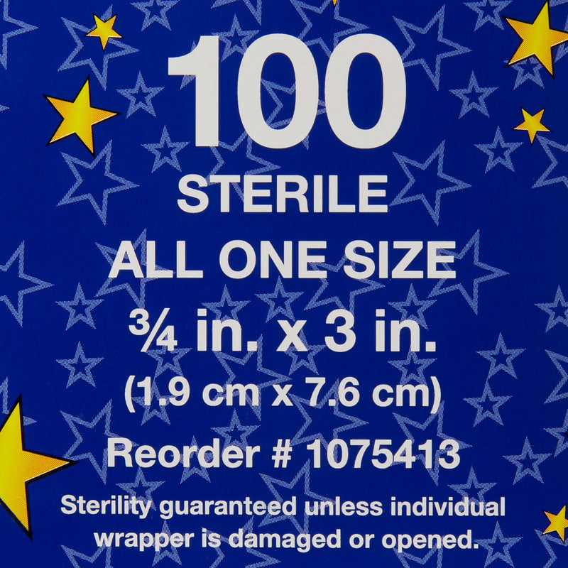 Glitter™ Stat Strip® Adhesive Strip 3/4 X 3 Inch Plastic Rectangle Kid Design (Glitter Strips) Sterile (256700_CS) 1200/CS