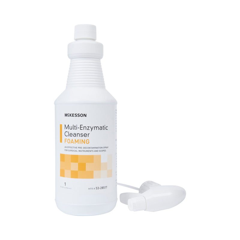 McKesson Multi-Enzymatic Instrument Detergent Foam RTU 1 Quart Bottle Fresh Rain Scent (484479_CS) 12/CS
