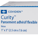 Curity™ Adhesive Strip 1 X 3 Inch Fabric Rectangle Neon Sterile (764639_BX) 50/BX