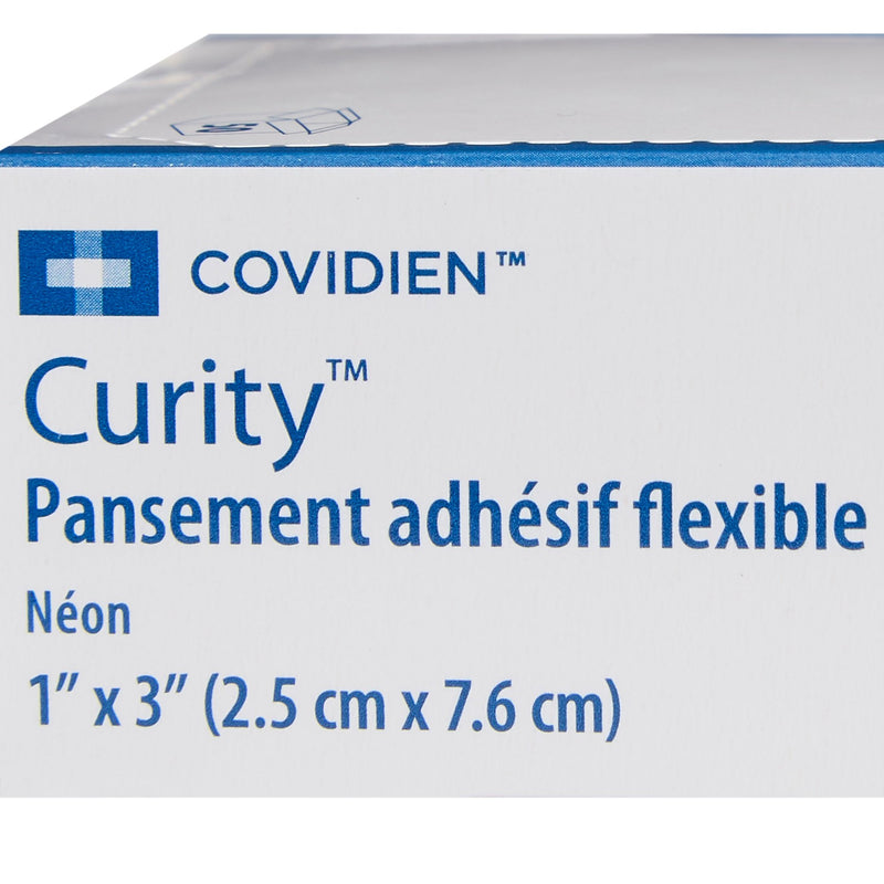 Curity™ Adhesive Strip 1 X 3 Inch Fabric Rectangle Neon Sterile (764639_BX) 50/BX