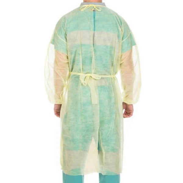 Cardinal Health™ Protective Procedure Gown One Size Fits Most Yellow NonSterile Not Rated Disposable (466476_CS) 10/CS