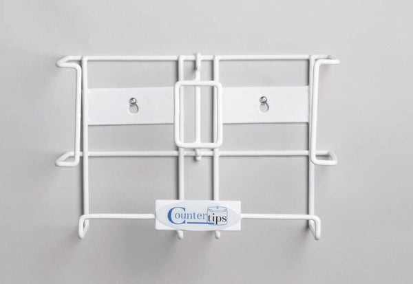 Countertips™ Glove Box Holder Horizontal or Vertical Mounted 2-Box Capacity White 7-1/2 X 11-3/4 Inch Coated Wire (563492_EA) 1/EA