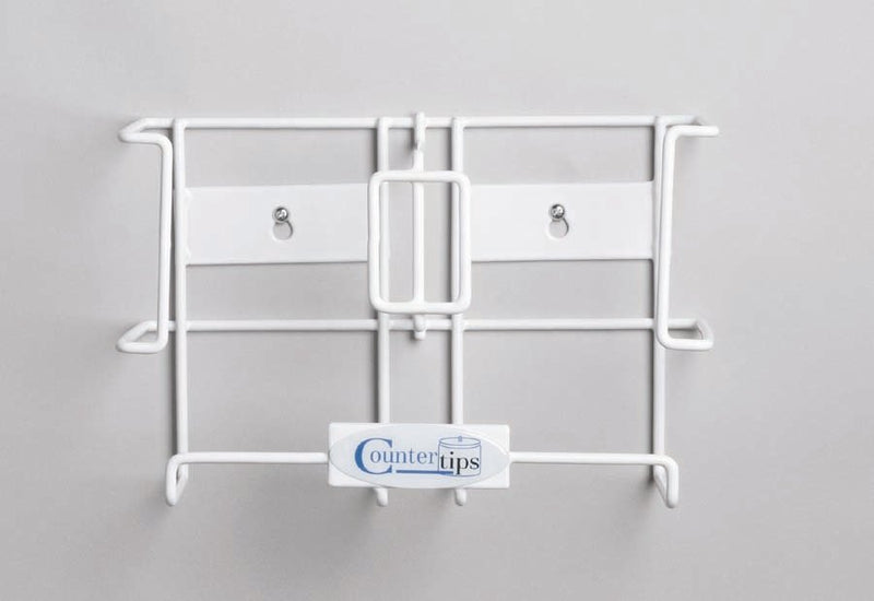 Countertips™ Glove Box Holder Horizontal or Vertical Mounted 2-Box Capacity White 7-1/2 X 11-3/4 Inch Coated Wire (563492_EA) 1/EA