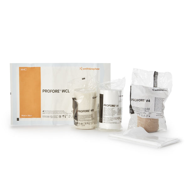 Profore Lite 3 Layer Compression Bandage System Self-Adherent / Tape Closure Tan / White NonSterile Low Compression (684175_CS) 8/CS