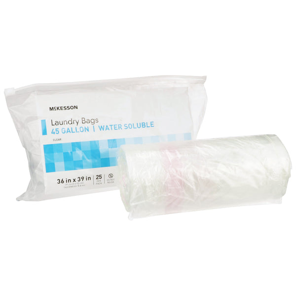 McKesson Hot Water Soluble Laundry Hamper Bag 40 to 45 gal. 36 X 39 Inch Disposable (1147892_PK) 25/PK